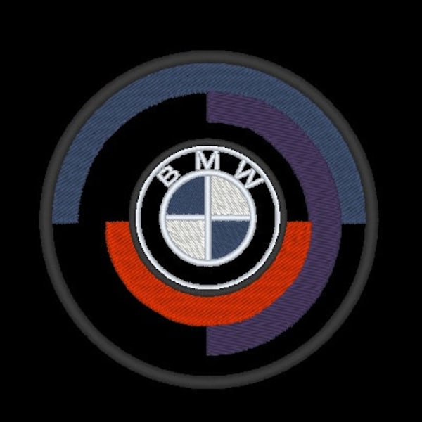 2 Toppa Patch compatibile per BMW rotonda giacca polo termoadesiva ricamata ferro patch