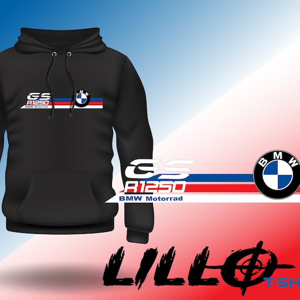 Felpa Sweatshirt hoodie UNISEX con disegno per Bmw R1250 Gs