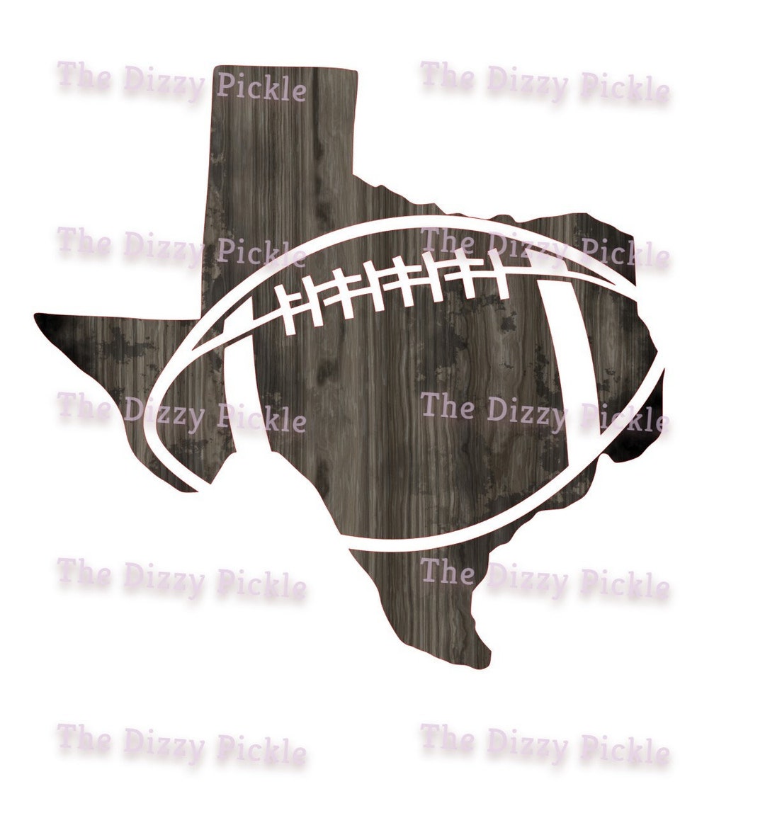 Sublimation Texas Dark Wood State With Football Laces Design - Etsy