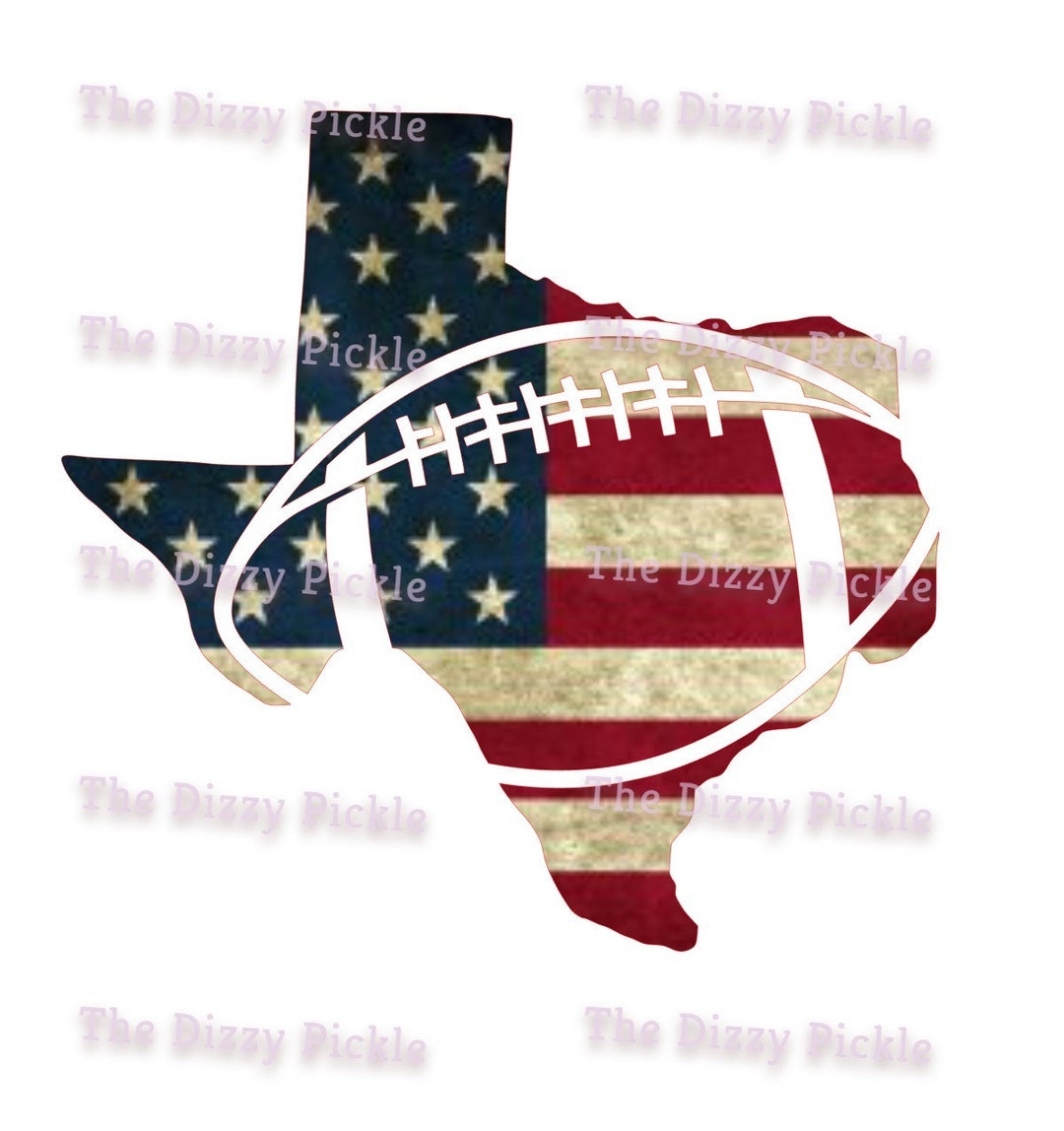 Sublimation Texas State With Football Laces Design PNG - Etsy