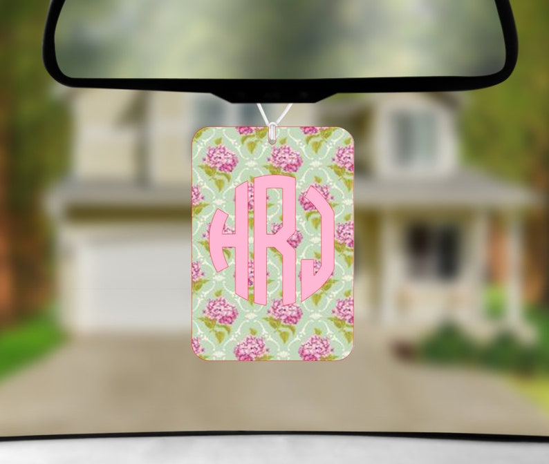 Download Car Air Freshener Hydrangea Floral Rectangle Sublimation | Etsy