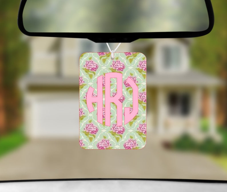 Download Car Air Freshener Hydrangea Floral Rectangle Sublimation ...
