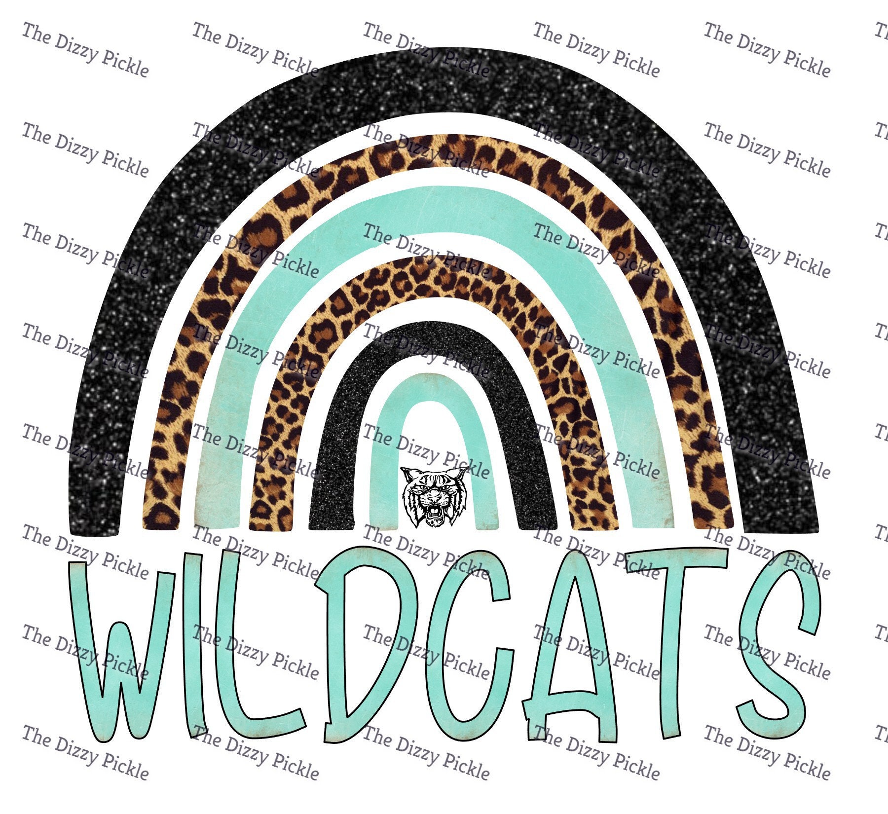 Wildcats Rainbow Sublimation Design Leopard Design PNG - Etsy