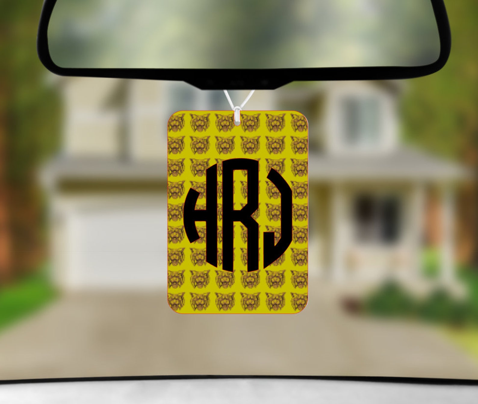 Car Air Freshener Design Wildcat School Rectangle Sublimation Etsy