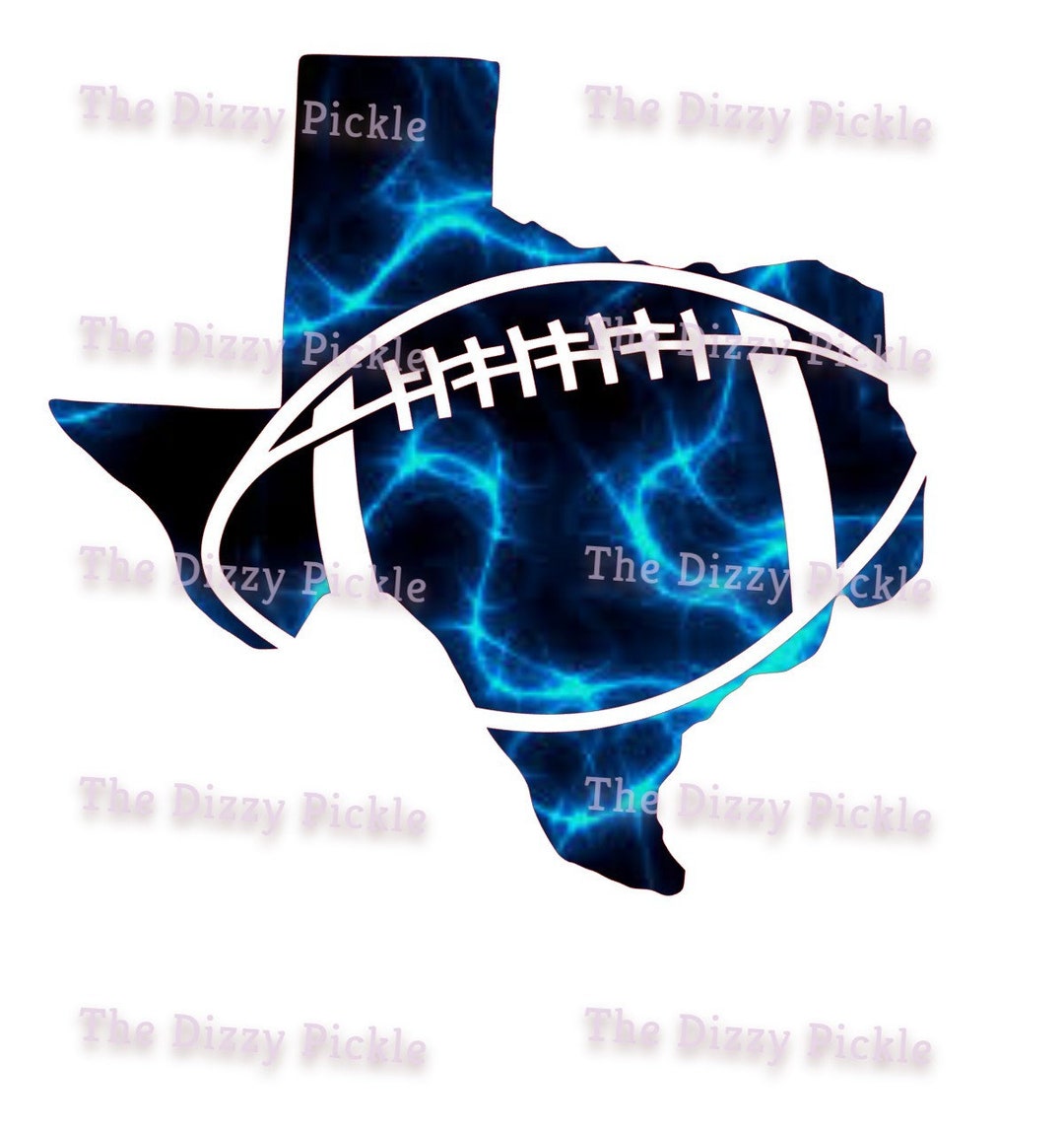 Sublimation Texas State Electric Blue With Football Laces - Etsy
