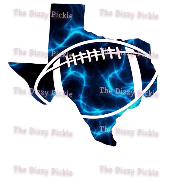 Sublimation Texas State Electric Blue with Football Laces Design - PNG - Sublimation Design - Texas Football - Electric Blue - Download