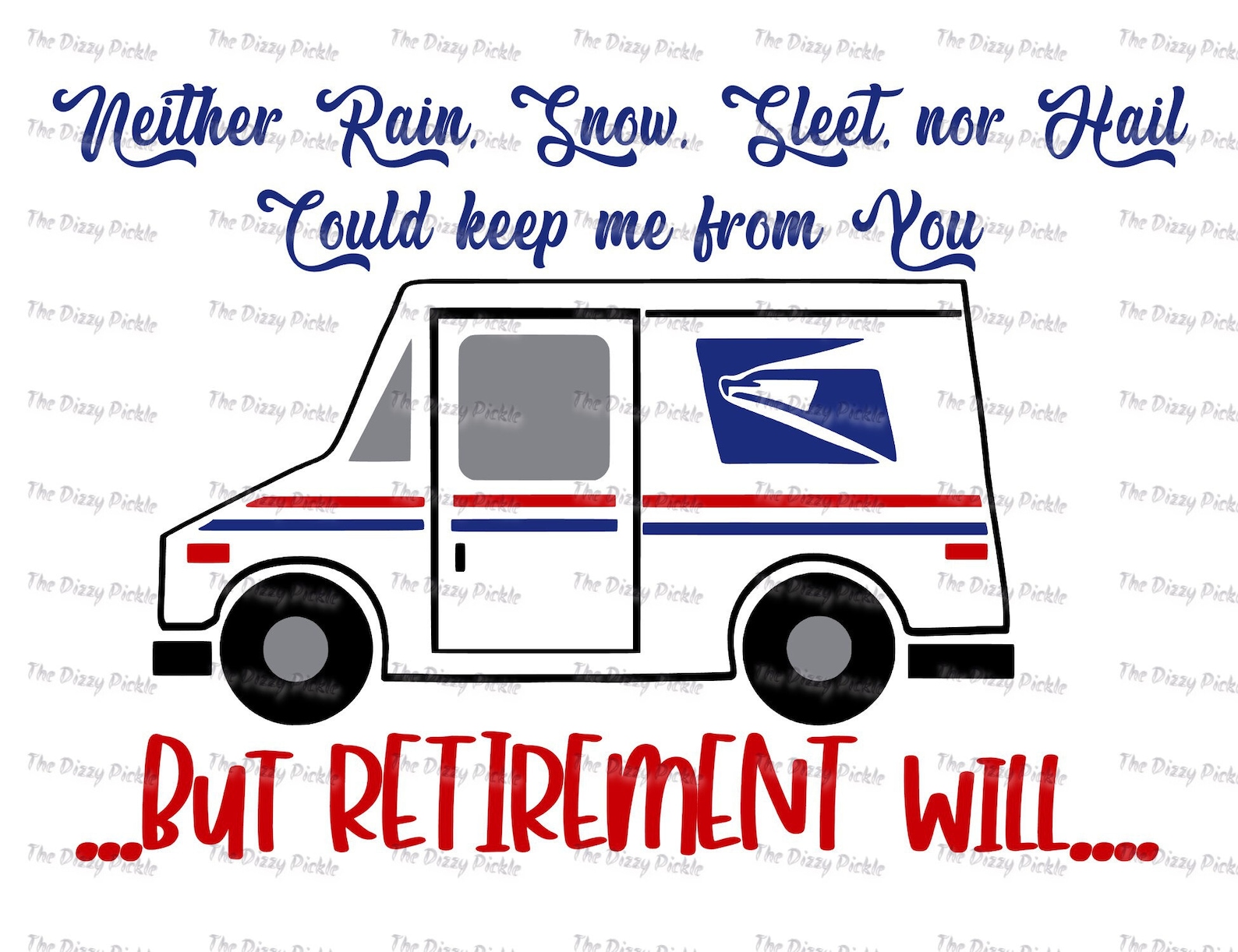 Sublimation USPS Retirement Mail Design PNG Retire Etsy
