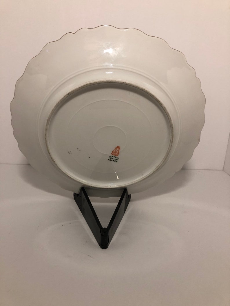 limoges pink black and gold plate