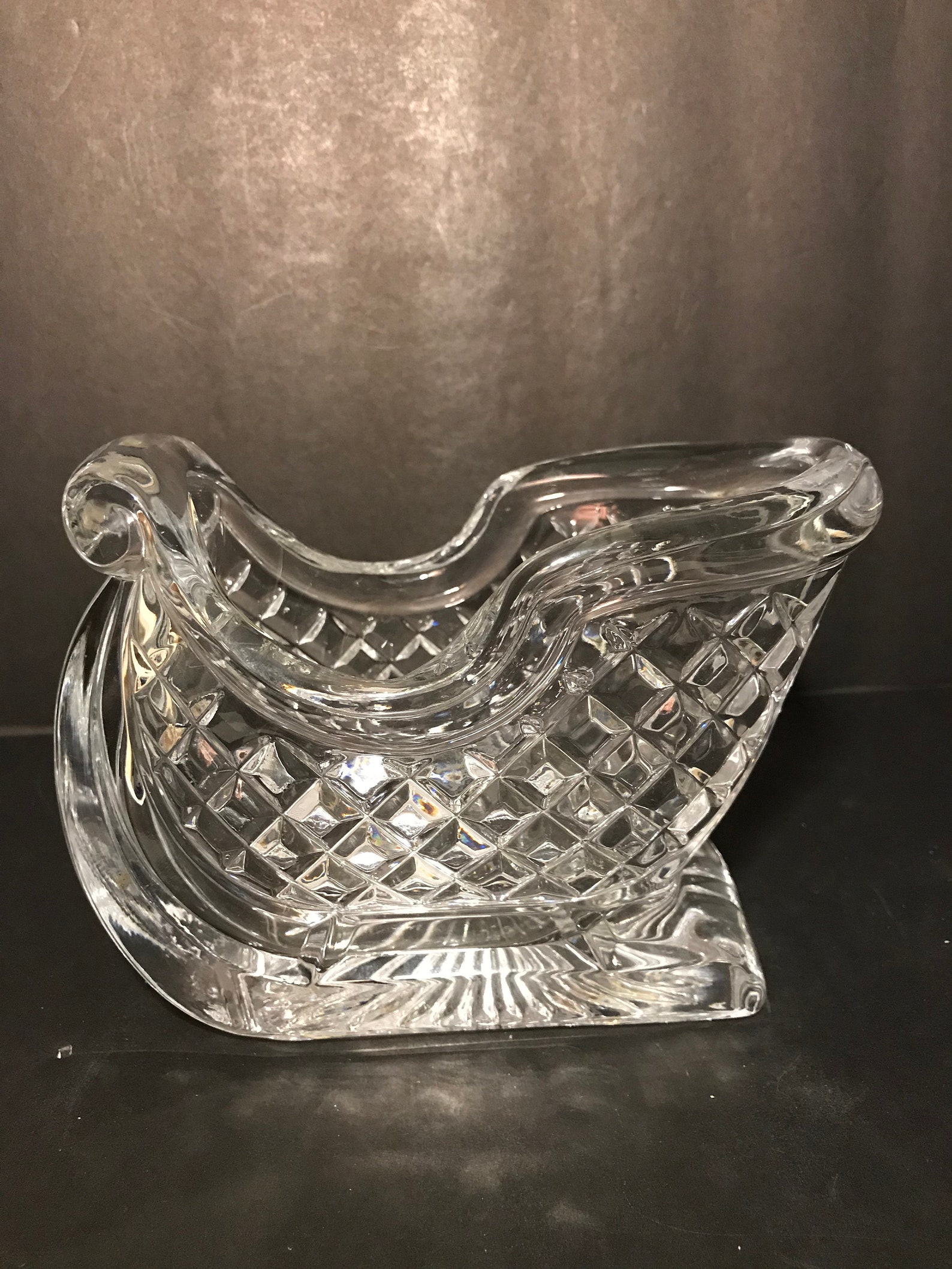International Silver Co. 24 Lead Crystal Sleigh Christmas Etsy