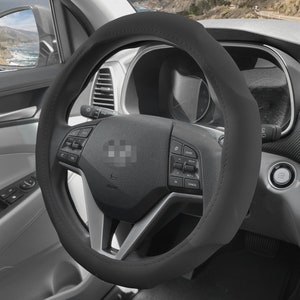 Universal Premium PU Rubber Steering Wheel Cover 14 1/2-15 1/2 inch