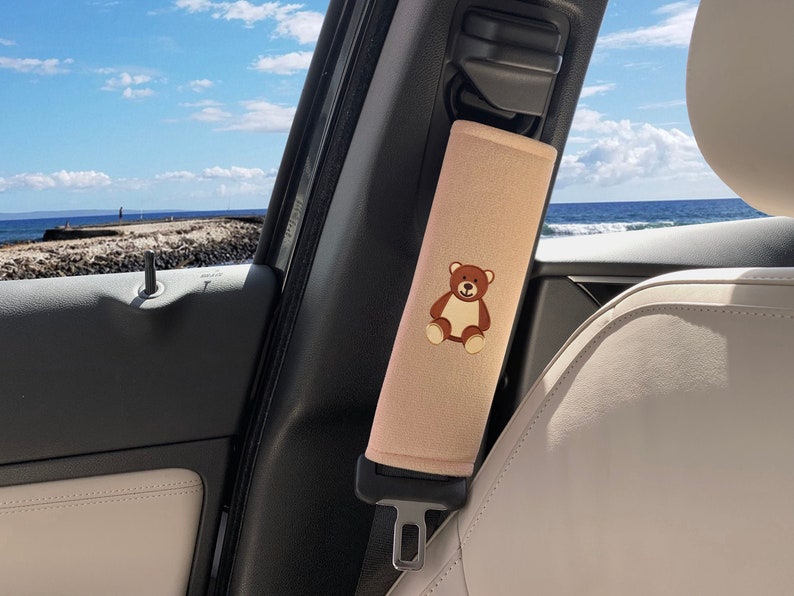 Teddy Bear Animal Cute Cuddly Seat Belt Cover Strap Wrap Etsy