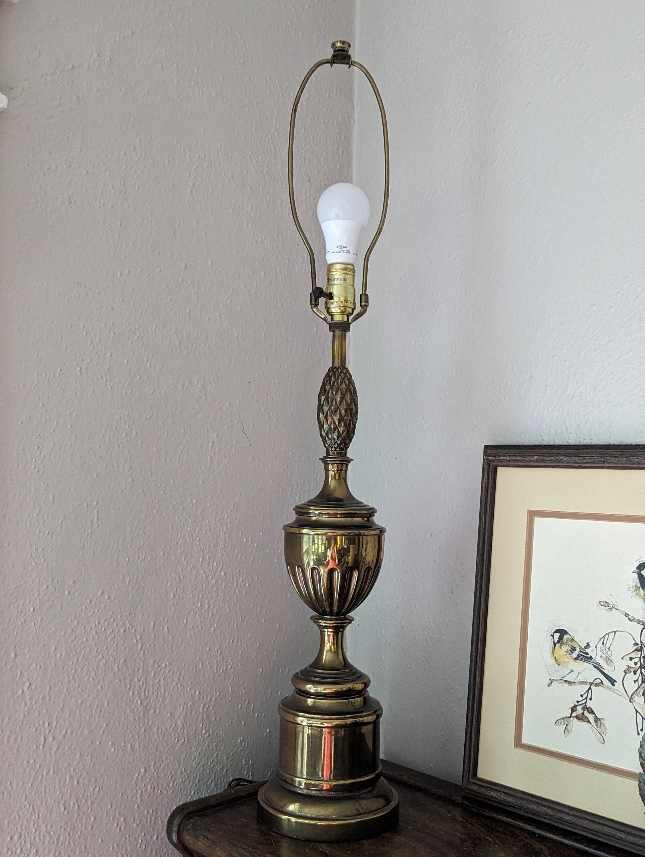 Stiffel Table Lamp Classic Brass Heavy Mid Century 34\, image size:2259x3000