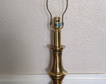 Vintage Stiffel Brass Table Lamp 25.5" Tall Socket Switch