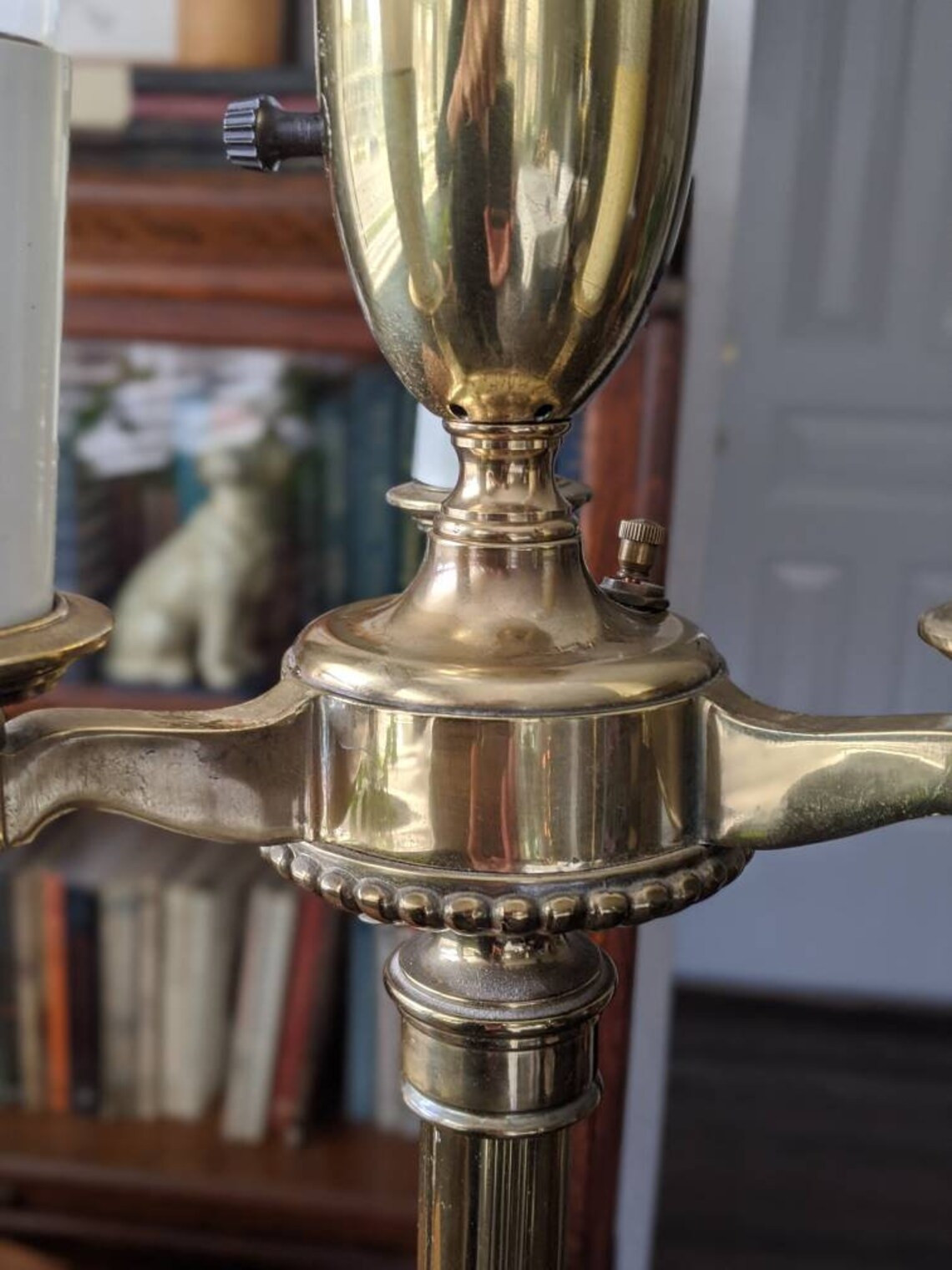 Stiffel Floor Lamp Classic Brass Heavy Mid Century 4 Light ...