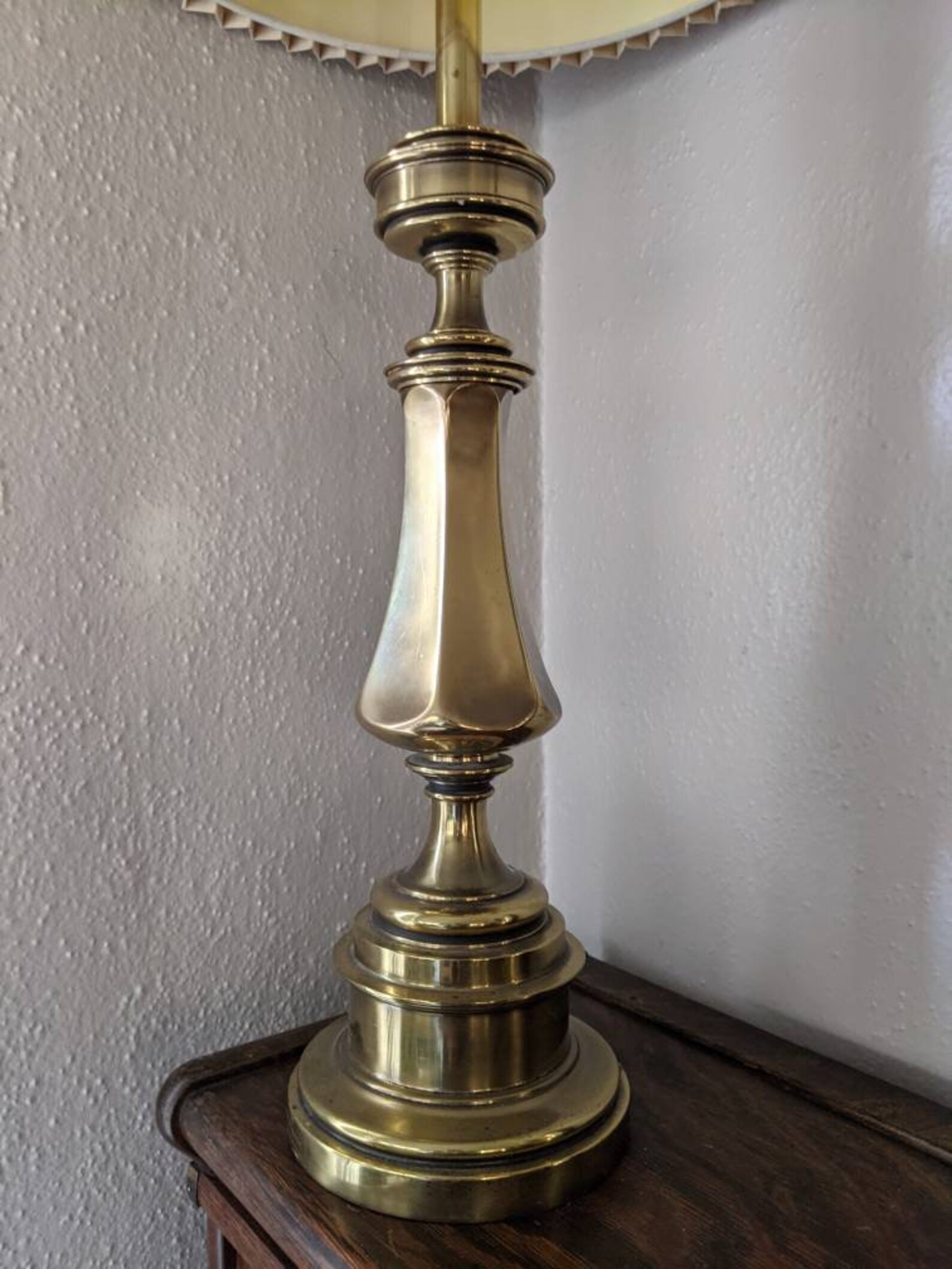 Stiffel Brass Table Lamp Top Switch 36 Tall Etsy