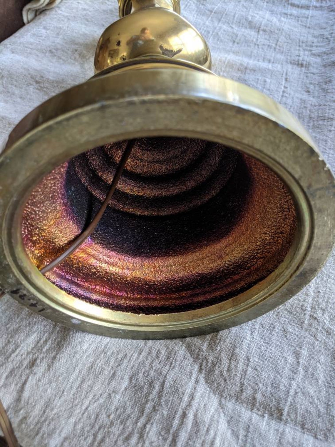 Stiffel Brass Table Lamp Top Switch 36 Tall Etsy