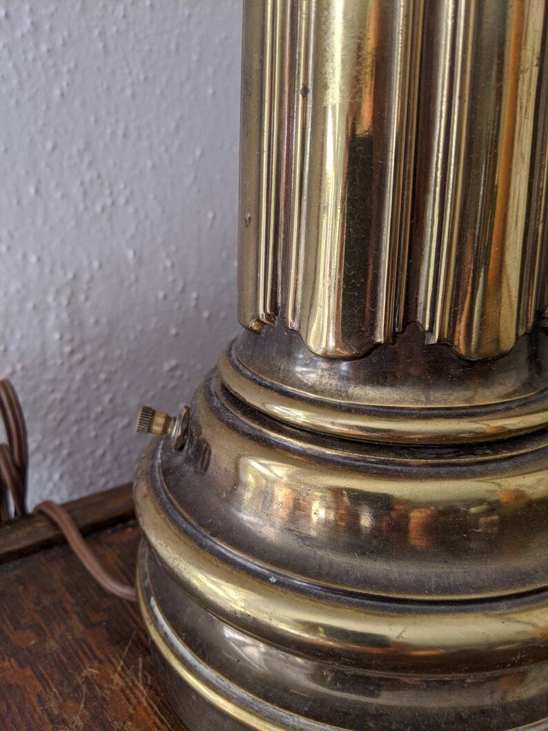Vintage Stiffel Brass Table Lamp 32 Tall Heavy | Etsy
