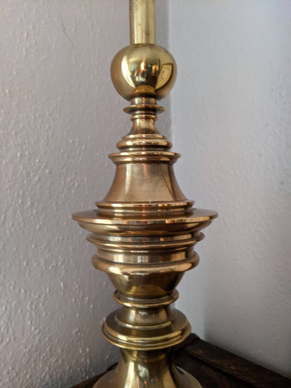 Vintage Stiffel Brass Table Lamp 25 Tall Etsy