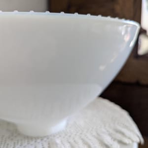Vintage 6.5x10 inch Touchier Lamp Diffuser Shade Dot Rim White