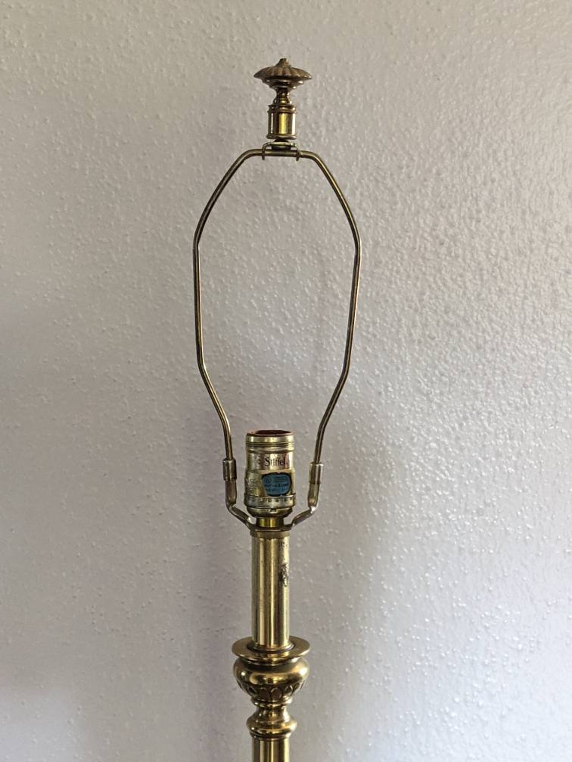 Stiffel Floor Lamp with Burl Wood Table 59 Tall Etsy