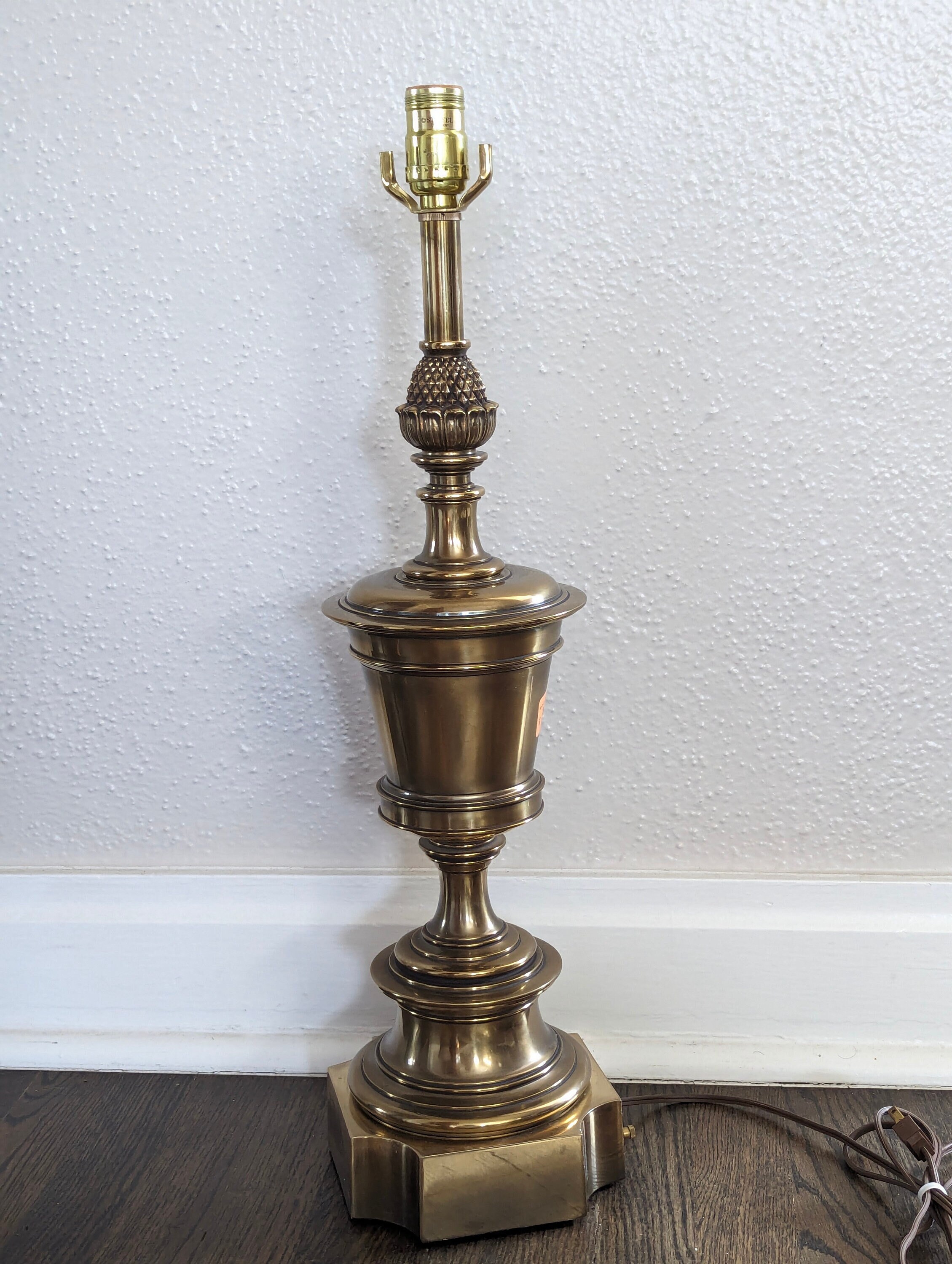 Vintage Stiffel Brass Table Lamp Pineapple Hollywood Regency 26 Tall ...
