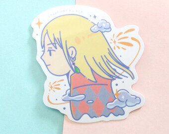 Howl's Moving Castle Sticker, Sophie Hatter and Howl Pendragon, Cute Vinyl Sticker, Studio Ghibli Fanart