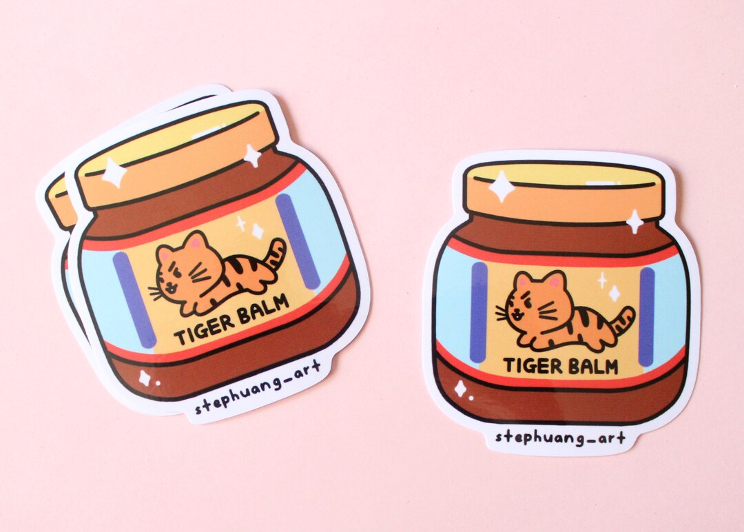 Chinese Medicine Stickers, Tiger Balm, White Flower Oil, Cute Vinyl