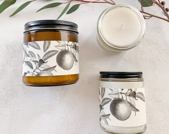 Pink Grapefruit Soy Candle: Fresh Start Citrus, Garden Mint, and Essential Oils