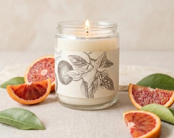 Blood Orange Soy Candle | Mandarin Essential Oil Infused