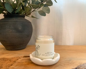 Wild and Free Soy Candle | Moonflower Nectar Pear Amber Scent  | Natural Soy Wax | Gift for Her Candle