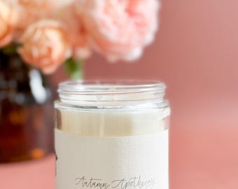 Autumn Apothecary Soy Candle: Sweet Tobacco and Herbal Scent, Essential Oils