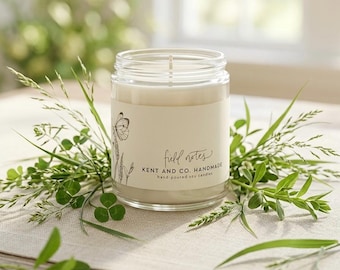 Field Notes Soy Candle: Fresh Earthy Green Grass Scent