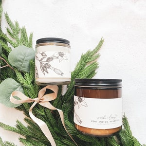 Smoke and Honey Soy Candle: Spiced Tobacco Scent, Vegan