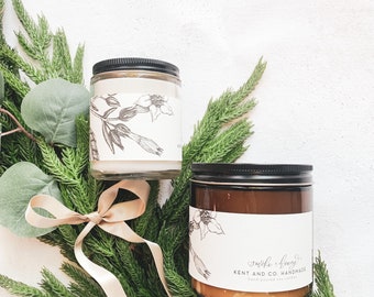 Smoke and Honey Soy Candle | Spiced Honey and Sweet Tobacco Scent | Vegan All Natural Soy Wax |