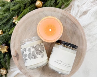 White Currant Soy Candle | Clean and Fruity Holiday Scent Winter Cassis Gooseberry
