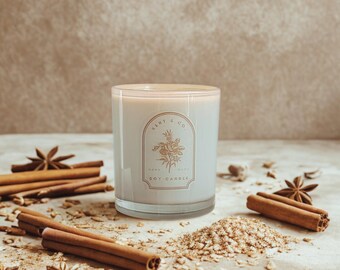Soy Candle: Masala Oat Milk Chai | Essential Oil Infused | Natural Soy Wax