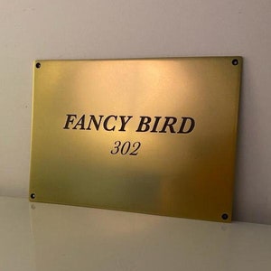 Engraved Brass Plaques - Solid Brass - Name Plates - Custom House Signs - Custom Sizes Available - Personalised Engraved Text & Images