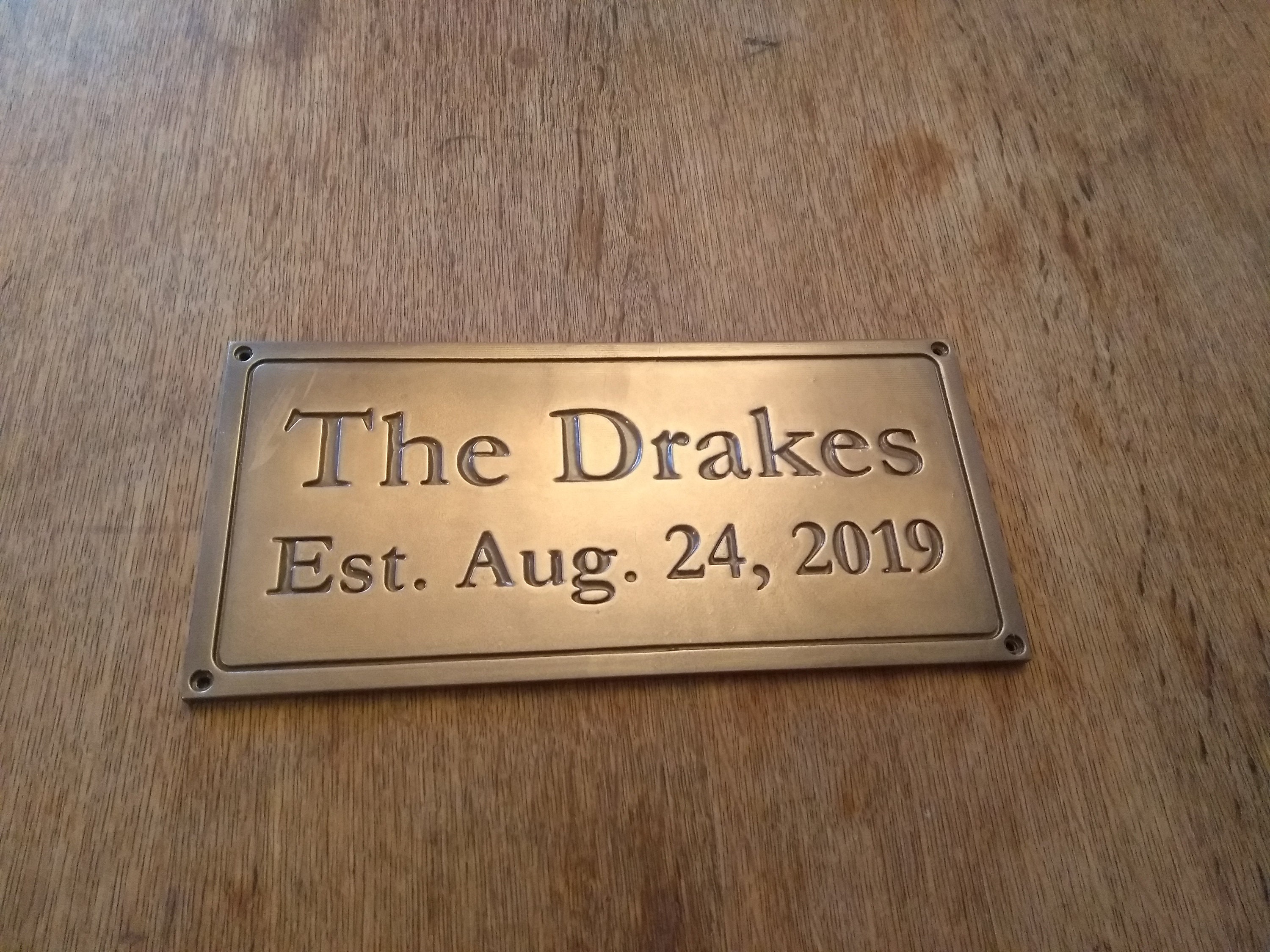 Engraved Bronze & Copper Plaques Personalised Name Plaques Etsy UK