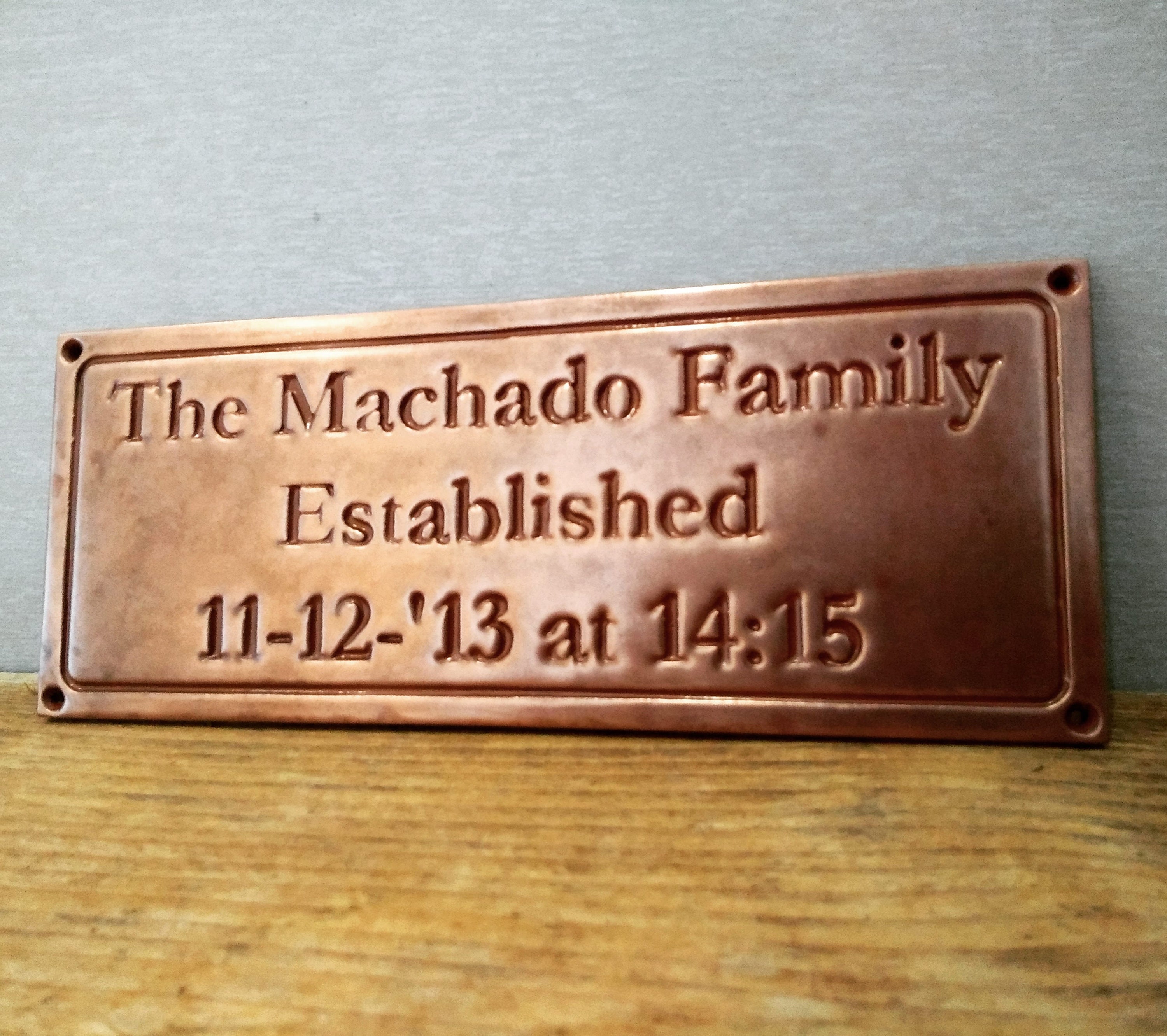 Engraved Bronze & Copper Plaques Personalised Name Plaques Etsy