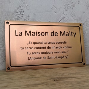 Engraved Bronze, Copper & Brass Plaques with Personalised Text - Name Plaques - Custom House Signs - Custom Sizes Available - Solid Metal