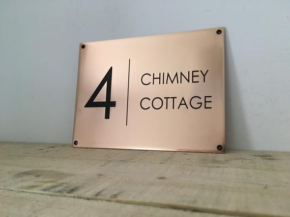 Engraved Bronze Signs - Custom Solid Metal Name Plates, House Signage & Dedication Plaques  - Polished Finish