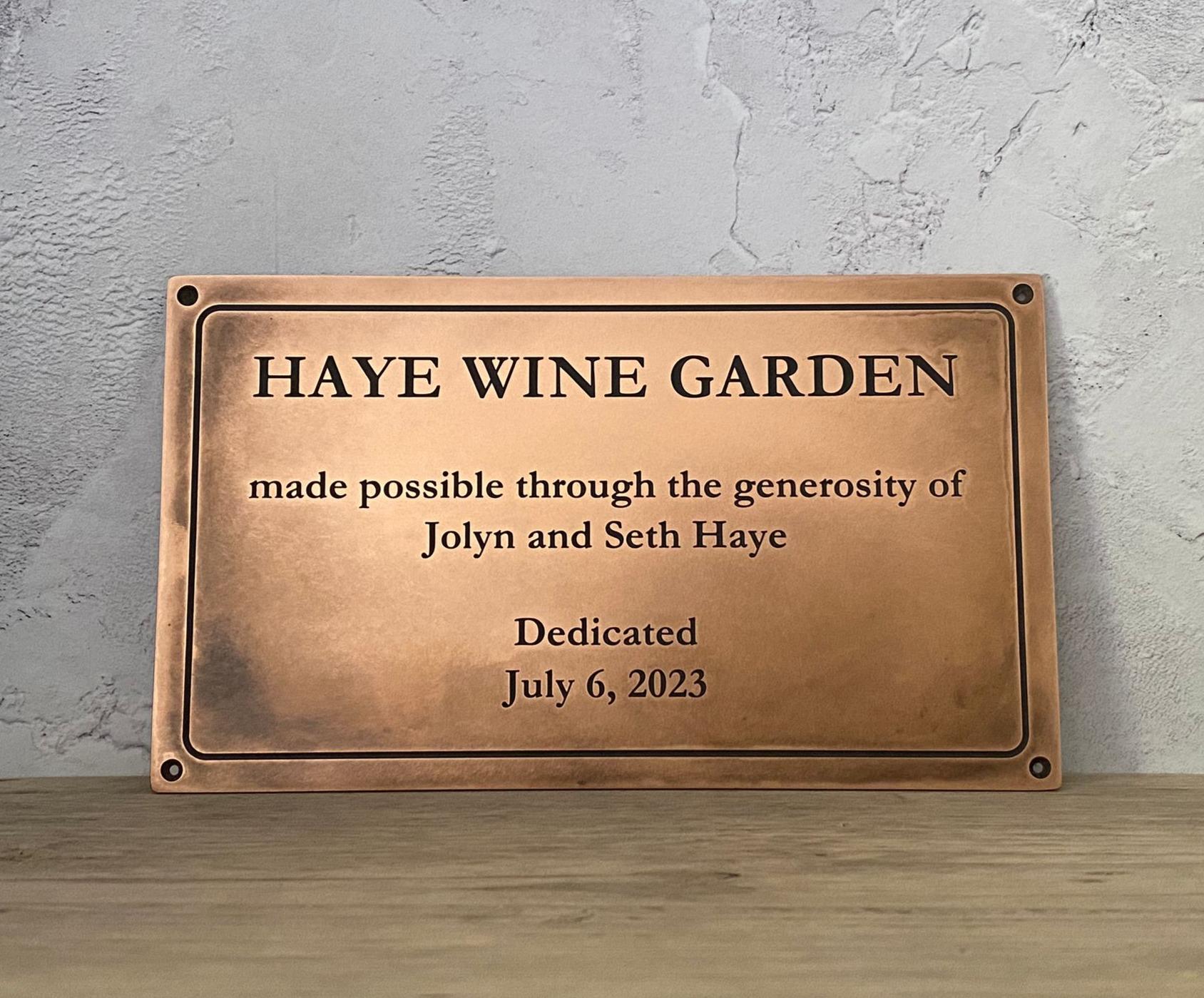 Antiqued Bronze Plaques - Engraved Aged Bronze Signage, Name