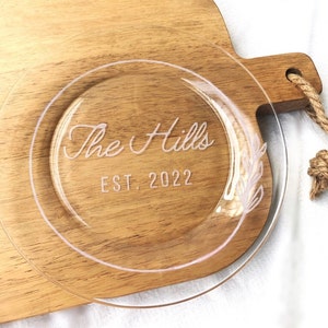 Customizable Anniversary or Newlywed Etched Plate