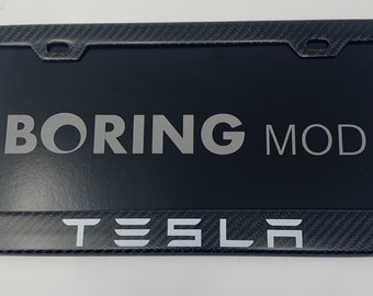 Tesla Model 3 100/% Real 3K Twill Wreath Carbon Fiber License Plate Frame