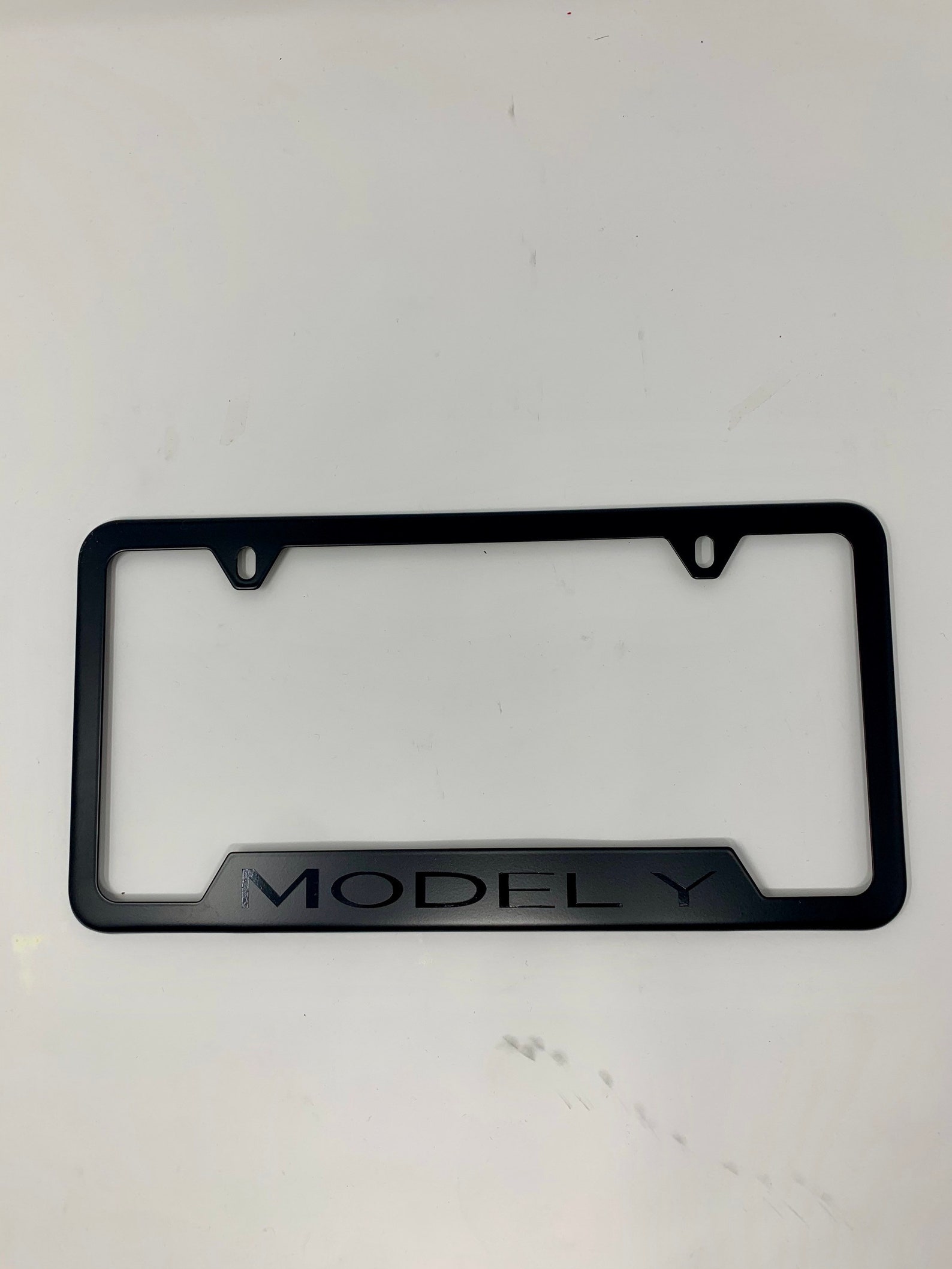 Black Tesla MODEL Y on Black License Plate Frame Fits Tesla Etsy
