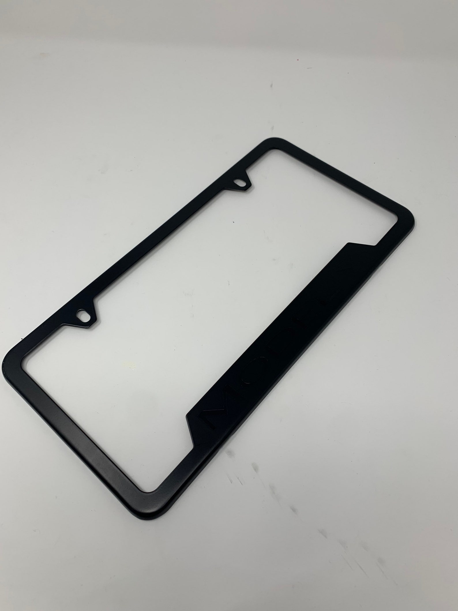 Black Tesla MODEL Y on Black License Plate Frame Fits Tesla Etsy