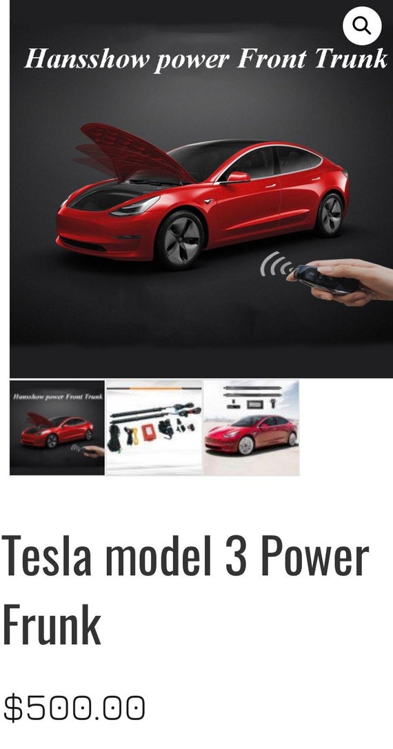 Tesla Model 3 Frunk Handsfree Power Liftgate Auto Frunk Open Motorized And Soft Close Hood