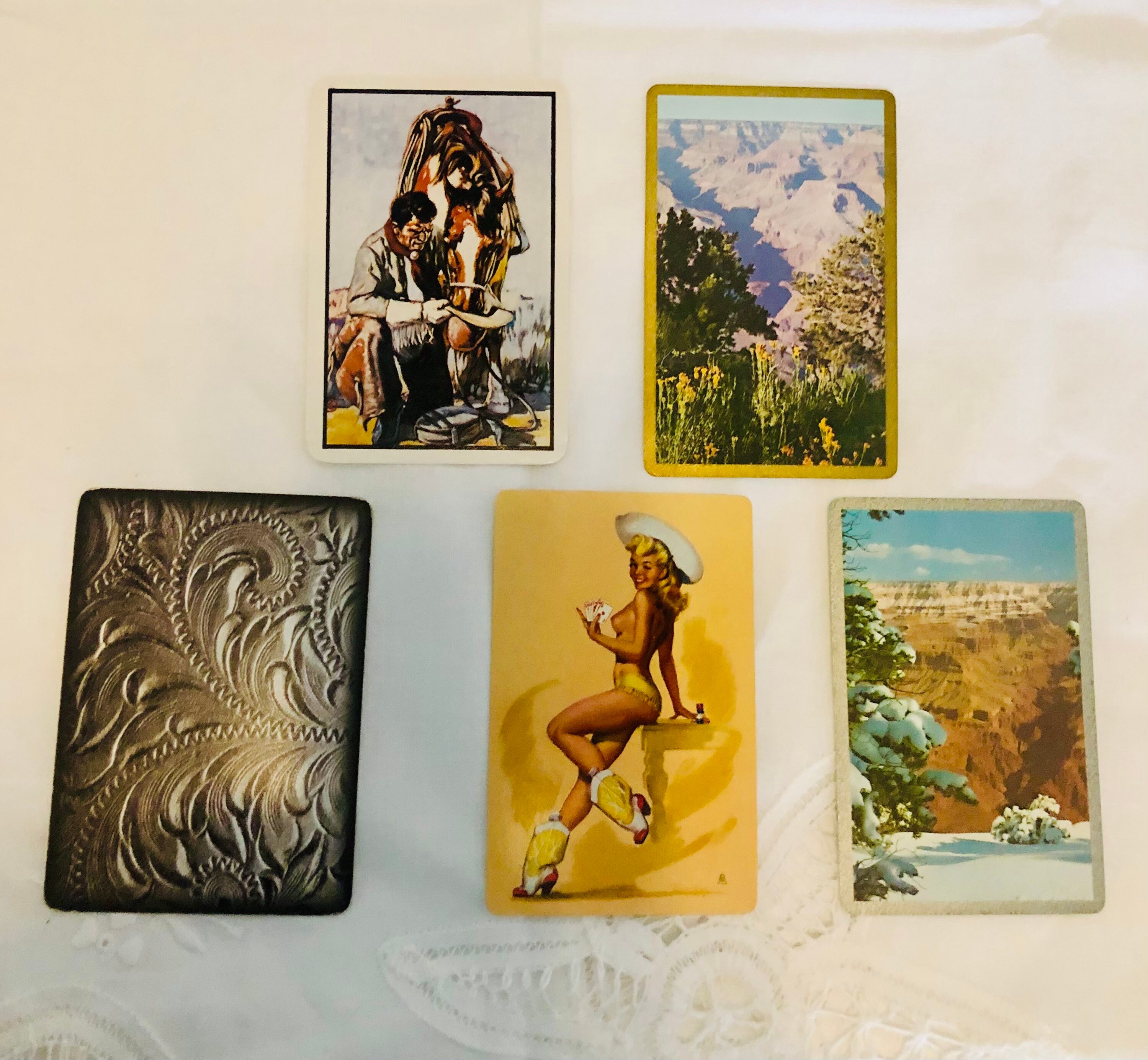 Western Themed Vintage Playing Card Bundle | Etsy