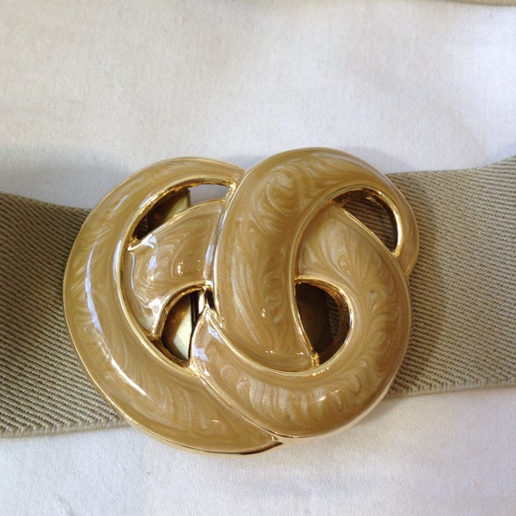 Vintage Day-lor USA Stretchy Belt Women Size M/L Enamel  display picture 2