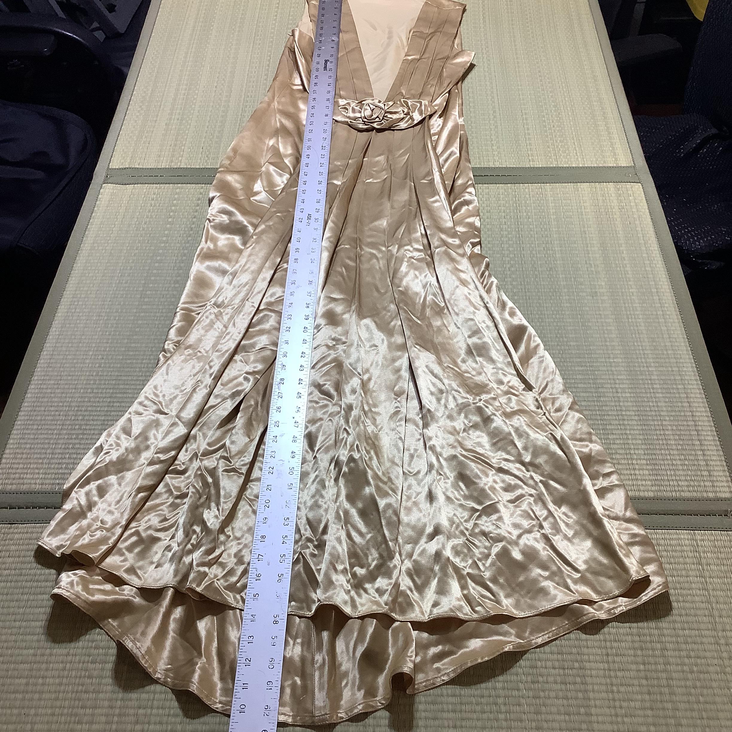 Vintage Jessica Mcclintock Gold Satin Evening Dress Full Length Sleeveless  - Etsy